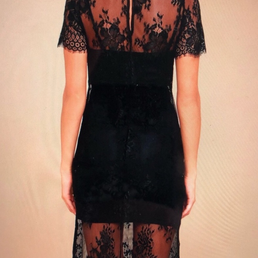 Lulu’s Close To You Black lace Dress - Picture 5 of 6